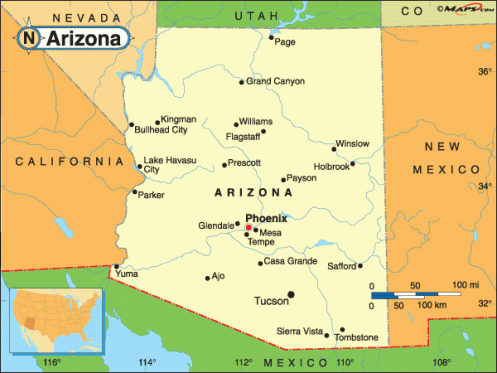 arizona map