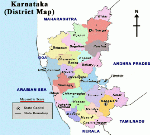 Karnataka District Map