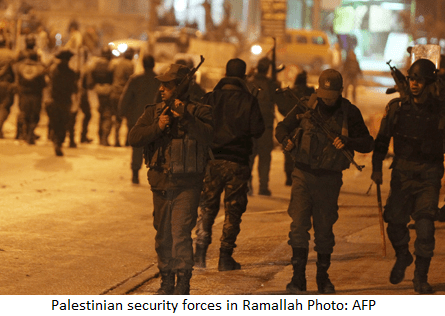 Palestinian-security-forces-in-Ramallah