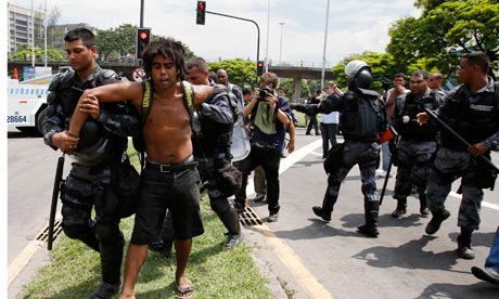 A supporter of the indigenous community is&nbsp;arrested