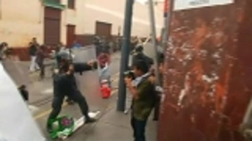 Peruvian students clash with police in&nbsp;Lima