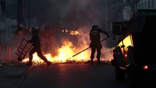Barricadas+en+Santiago