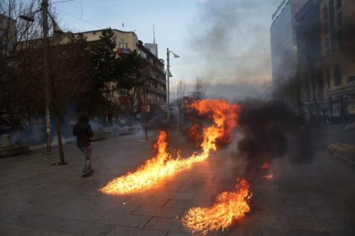 KOSOVO-POLITICS-OPPOSITION-PROTEST-SERBIA-EU