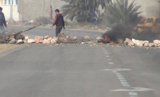 Kerkennah-Route-bloquée